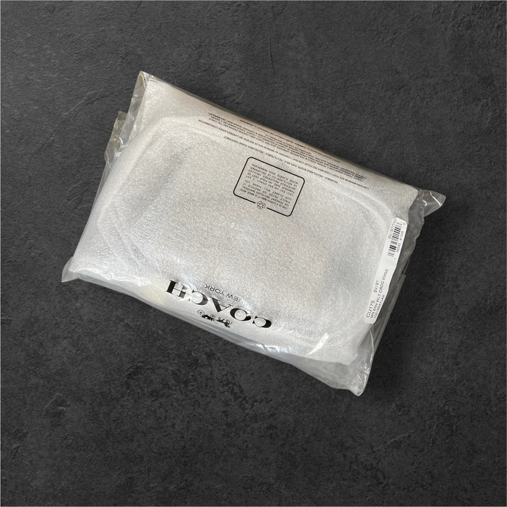 🔴NWT Coach Mini Envelope Wallet with Strap – Silver/Stone - Picture 7 of 7